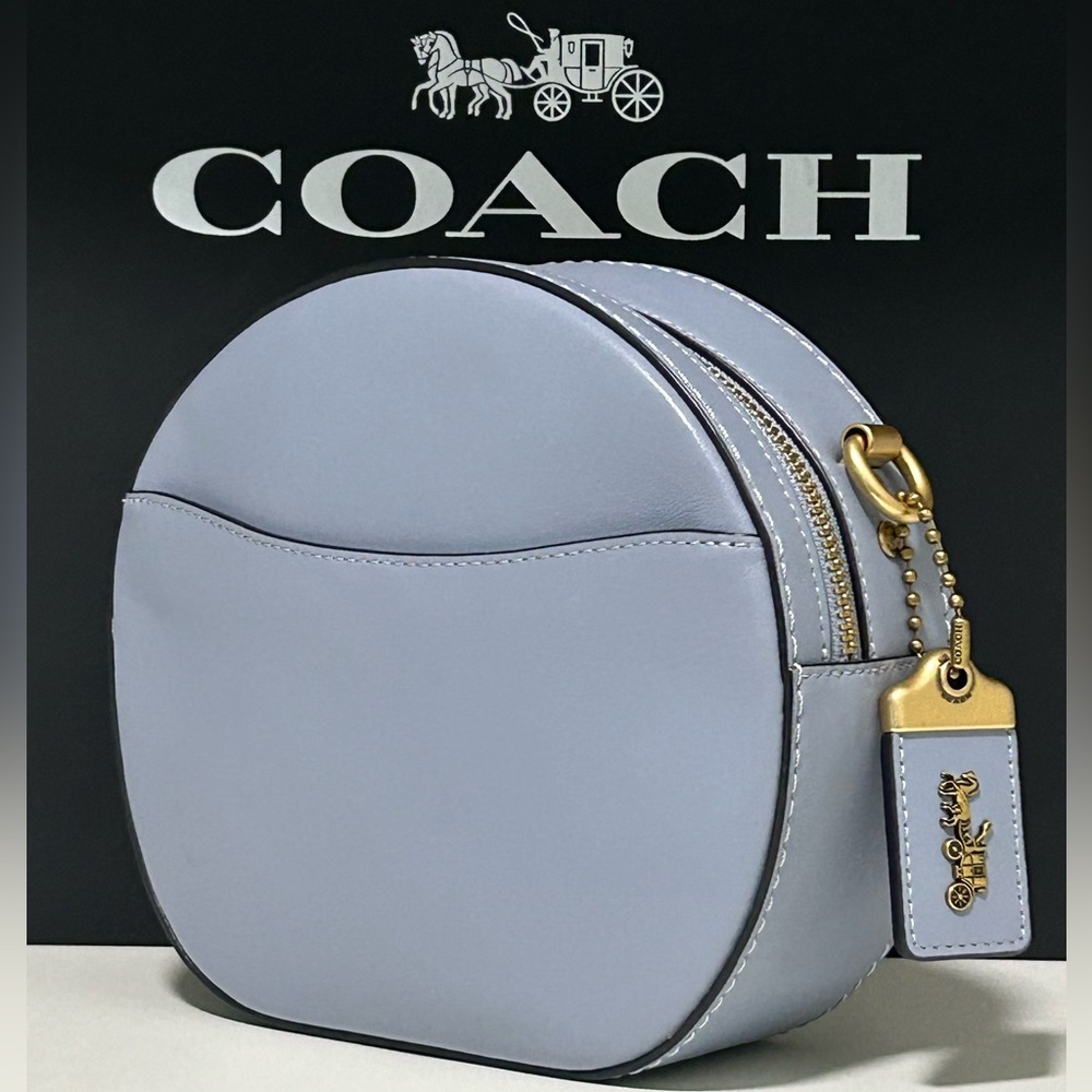 COACH Canteen Glovetanned Smooth Leather in Twilight Blue - Picture 3 of 11